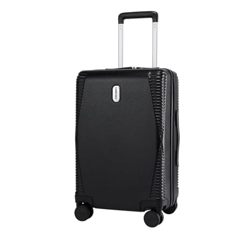 Image of Cabin Max Santa Cruz Cabin Luggage 55x35x25 cm – Lightweight Hard Shell Carry On Suitcase with Spinner Wheels, Telescopic Handle & TSA Lock – Airline Cabin Size – Travel Case (Black)