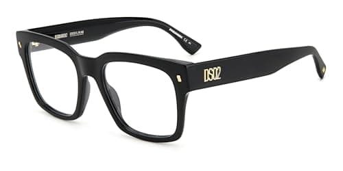 Image of Dsquared Dsq D2 0066 807/19 BLACK Eyewear Unisex Acetate, Standard, 20