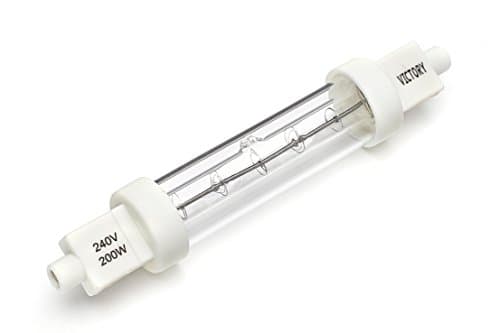 Image of Victory,2 Pack of Victory 200w Clear Jacketed Infra Red Heat R7s Cap 117mm Catering Lamp - 64242013