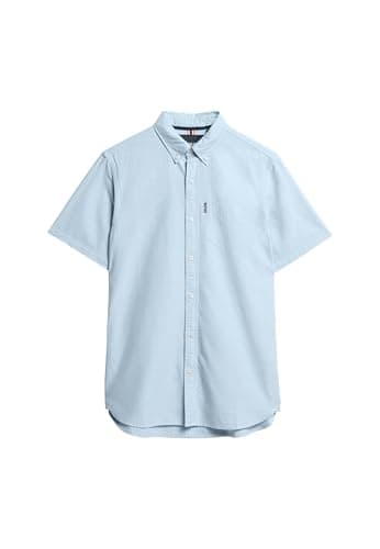 Image of Superdry, Shirt Oxford S/S Shirt, M4010944A, Classic Blue, M, Men