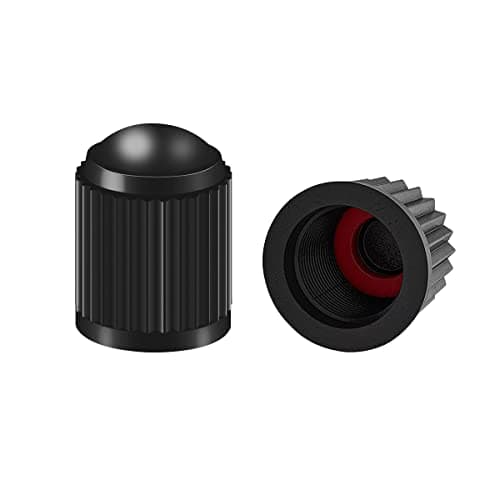 Image of CGEAMDY 30Pcs Tire Valve Caps, Plastic Dust Proof Air Caps Cover for Car Tyre, Airtight Seal Stem Covers with O Rubber Ring, Auto Accessories Universal for Trucks, Motorcycles, Bicycles, SUV (Black)