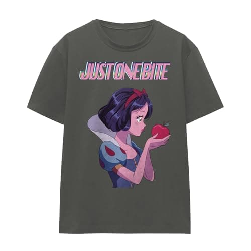 Image of Cotton Soul Disney Snow White Just One Bite Ladies T Shirt, Charcoal, Large