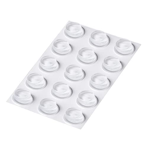 Image of Happy Bananas Self Adhesive Rubber Feet, Clear Flat Topped Bumper Pads for Furniture, Frames, Glass, Crafts - 10mm x 4mm (15)
