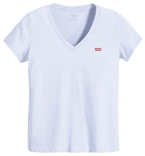 Image of Levi's Women's Perfect V-neck Non-graphic tees, Brunnera Blue, XL