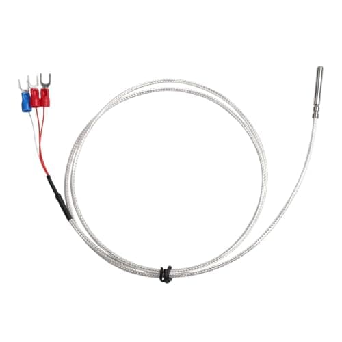 Image of Lecreatekit for pt100 Temperature Sensor Probe, Stainless Steel 304 Three Wire Thermistor with -50 to 450°C Range, A Grade Accuracy for Industrial Monitoring