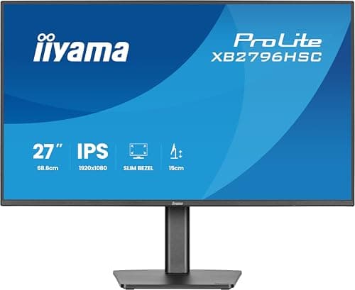 Image of iiyama XB2796HSC-B1 27 inch IPS, 4-side slim bezel, 3ms, 1920x1080, 144Hz, 1x HDMI,1 x USB-C 65W PD, 2 x USB Hub, 150mm HAS