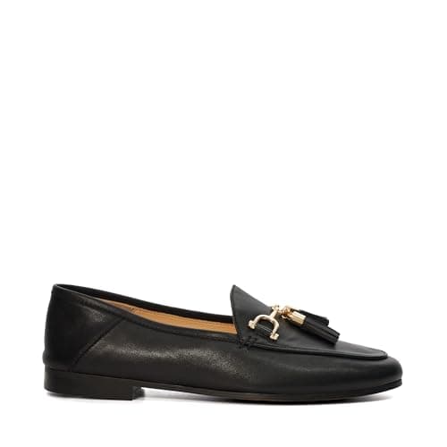 Image of Dune London Ladies GRAYSONS Tassel Trimmed Loafers Size UK 5 Black