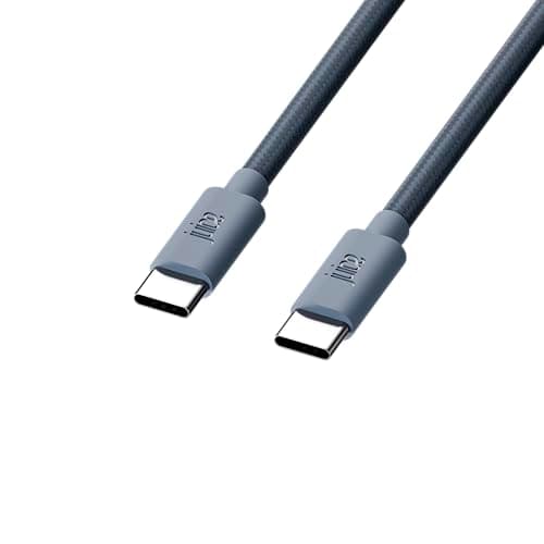 Image of Juice USB-C to USB-C Cable 1m Braided, Fast Charging & Sync Lead – Long Durable Type-C Charger for iPhone 17/17 Pro / 17 Pro Max, Samsung Galaxy S25 Ultra / S24, Pixel 9, iPad & More – Navy