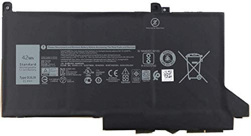 Image of DJ1J0 PGFX4 ONFOH 451-BBZL Laptop Battery Replacement for Dell Latitude 12 7280 7290 E7280 E7290 13 7380 7390 E7380 E7390 14 7480 7490 E7480 E7490 Series(11.4V 42Wh 3500mAh)