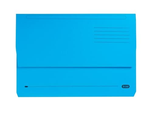 Image of Elba Foolscap Document Wallets, Blue A4+ Folders for Paperwork, Pack of 25