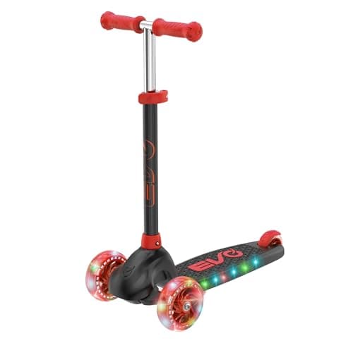 Image of EVO Eclipse Light-Up 3-Wheeled Scooter | Kids Push Ride-On with Adjustable Handle Height | For Boys and Girls Aged 3+