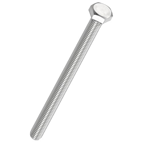 Image of Kozelo 5 Pcs Hex Head Screws Bolts - [M8-1.25x100] 304 Stainless Grade A2-70 Steel Fully Threaded Hex Tap Metric Hexagon Head Machine Bolts Right Hand External Hex Drive, Silver