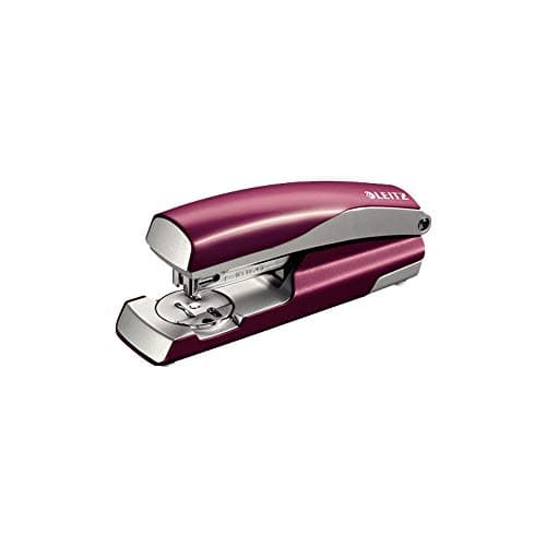 Image of Leitz NeXXt Style Hole Punch, Metal, 30 Sheets, Blister Pack Granule-Red