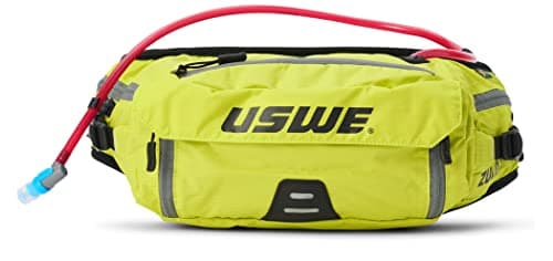 Image of USWE Zulo Hydration Hip Pack - with Organizer and Side Pockets, Bounce Free Hip Belt (6L, Yellow)