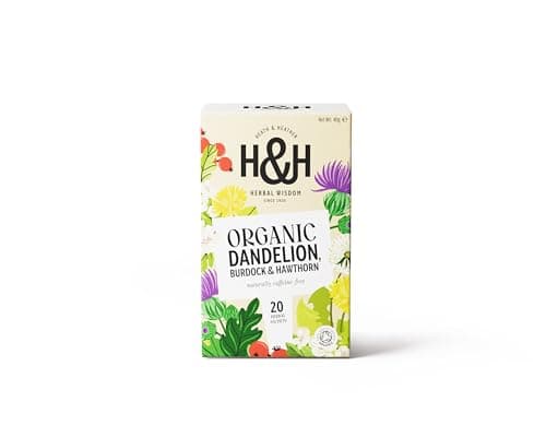 Image of Heath & Heather - Organic Dandelion, Burdock & Hawthorn Tea • Wild Meadow Herbal Infusion for Liver & Heart Health • Caffeine‑Free • Vegan • 20 Tea Bags