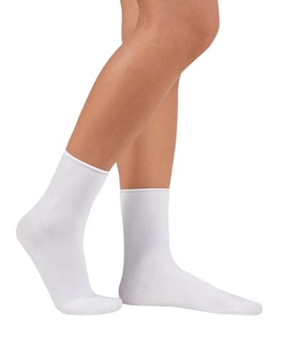 Image of alsestudio Womens Seamless Non-Elastic Super Soft Modal Rich Socks 3 Pairs Pack Silk Touch Ankle High Breathable 4-7 Socks for Women (White-3 Pairs)