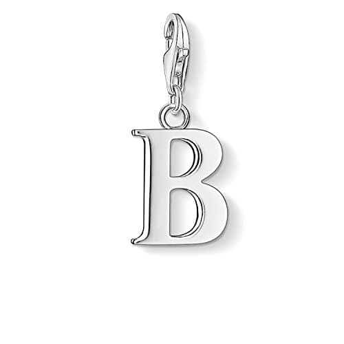 Image of Thomas Sabo Women Charm Pendant Letter B Charm Club 925 Sterling Silver 0176-001-12