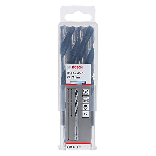 Image of Bosch Professional 10pc PointTeQ Hex Drill Bit (for Metal, Ø: 12.0 mm, Total Length: 151 mm, ¼’’ Hex Shank, Accessory for Impact Drivers and Drill Drivers)