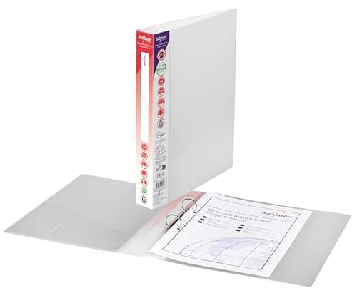 Image of Snopake A4 2 O-Ring 25 mm Executive RingBinder – Clear [Pack of 1] Ref: 13371s