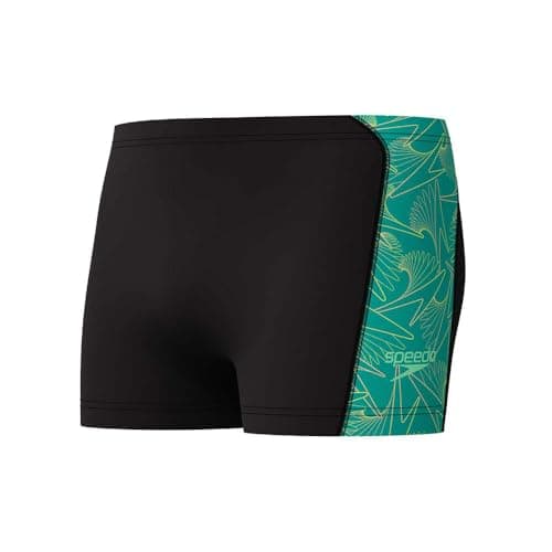 Image of Speedo Men's Hyperboom Panel Aquashort | Swim Training | Fitness | Chlorine Resistant Swimwear, Turquoise, 30