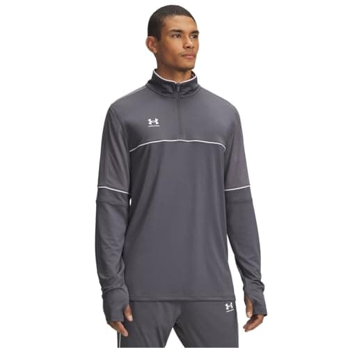 Image of Under Armour UA M Challenger Training QZ - Long Sleeve - Tops - Castlerock/White - Size: LG