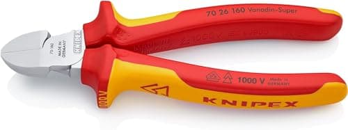 Image of KNIPEX Diagonal Cutter Chrome-Plated Insulated with Multi-Component Grips, VDE-Tested 160 mm, 70 26 160