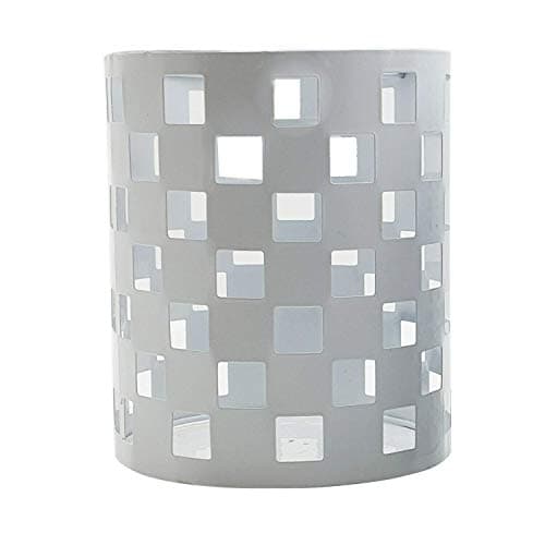 Image of Vintage Cage Metal Lamp Shade - Industrial Metal Cage Light DIY Ceiling Pendant Lights for Dining Room Bedroom Loft Hallway (White)