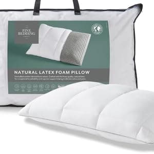 Image of The Fine Bedding Company - 100% Natural Latex Pillow - Premium Latex Foam Pillow - Medium Profile Tatalay Latex Pillows - Relieve Pressure - Neck and Shoulder Pain