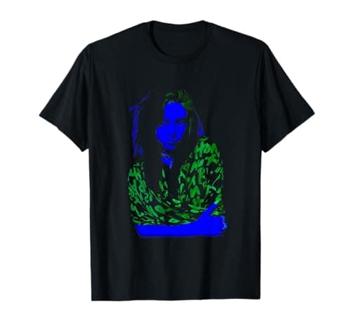 Image of Official Billie Eilish Neon Backlit Music Merch for fans T-Shirt