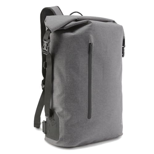 Image of KNOMO Cromwell Rolltop Waterproof Laptop Backpack - 16 Inch, 27L Water-Resistant Travel Rucksack, Casual Outdoor Daypack for Men & Women, Grey