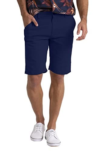 Image of westAce Mens Summer Chino Shorts Slim-fit 9" Classic Cotton Casual Golf Beach Holiday Joggers Essential Half Pant All Waist Size 30W-40W (Navy, 32W)