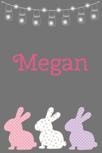 Image of Pink Megan in Bunnies and Eggs: A Blank Personalized Lined Notebook for Easter