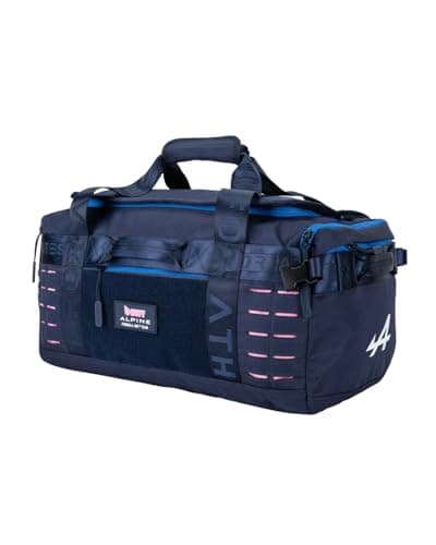 Image of Built For Athletes Alpine BWT F1 Team Duffel Holdall Bag, Navy Blue with Pink Accents, Official 2025 Collection