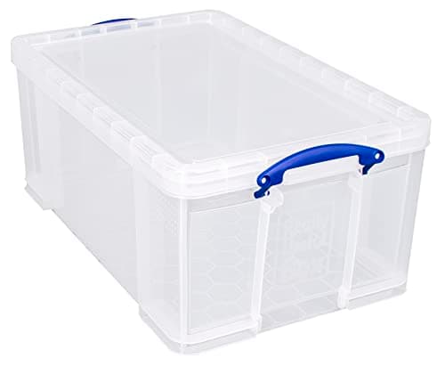 Image of Really Useful Plastic Storage Box 64 Litre Open Fronted Clear