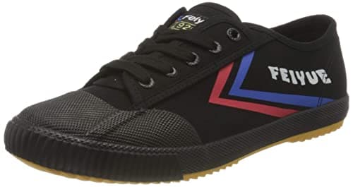 Image of Feiyue Unisex's FE LO 1920 Canvas Sneaker, Black/Blue/Red, 10 UK