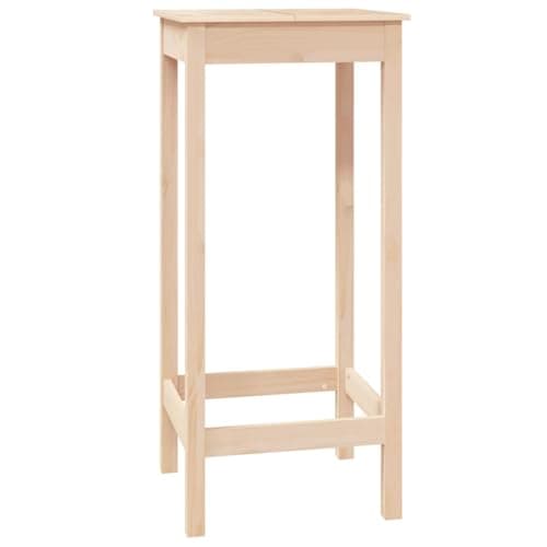 Image of vidaXL Solid Pinewood Bar Table with Stable Frame and Sturdy Tabletop - Scandanavian Style for Dining, Kitchen and Living Room - Brown