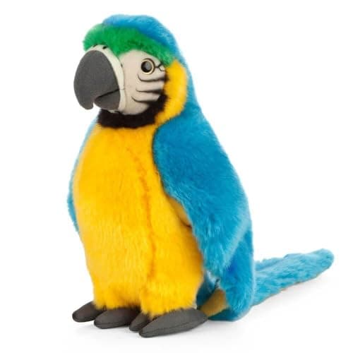 Image of Living Nature Soft Toy - Plush Macaw Bird, Parrot Red or Blue (24cm)