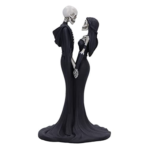 Image of Nemesis Now Eternal Vow 24cm, Resin, Gothic Wedding Giftware, Skeleton Vow Figurine, Cast in the Finest Resin, Hand-Painted, Black and White