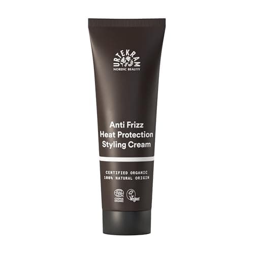 Image of Urtekram Heat Protection Styling Cream 75 ml, Anti Frizz, Natural Hair Styling Cream, Heat Protection up to 230°C, Anti-Frizz Control, 24h Curl Definition, Vegan, Cosmos Organic Certified
