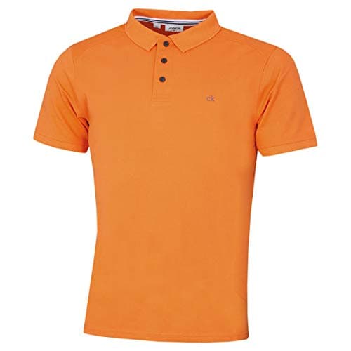 Image of Calvin Klein Mens Campus Polo Shirt - Orange - L