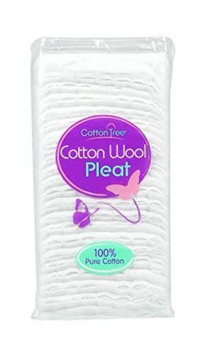 Image of Cotton Tree 100% Pure Cotton, Super Soft Cotton Wool Pleat, White