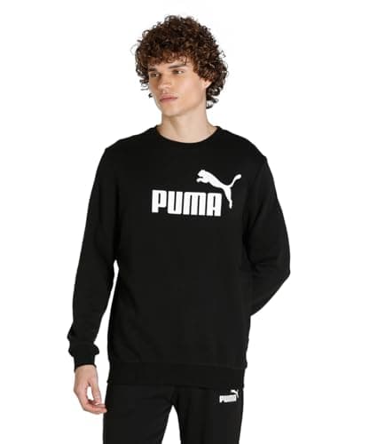 Image of PUMA Men's Big Logo Crew Tr Sweat, Puma Black, L UK