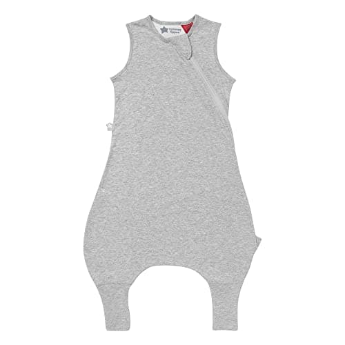 Image of Tommee Tippee Baby Sleep Bag with Legs, The Original Grobag Steppeebag, Baby Romper Suit, Hip-Healthy Design, Soft Cotton-Rich Fabric, 6-18m, 1.0 TOG, Sky Grey Marl
