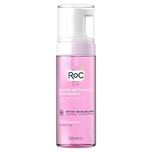 Image of RoC - Energising Cleansing Mousse - Daily Revitalizing Cleanser for All Skin Types - Clean & Refreshed Skin - Minimises Allergy Risks - Glycerin-Based Formula with Mallow Flower Extract - 150 ml