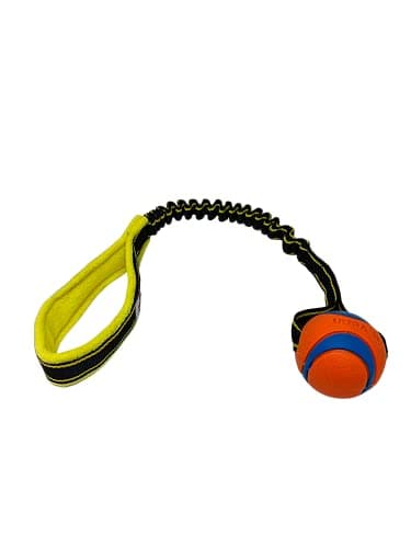 Image of Paws Made Chuckit Ultra Medium Ball and BUNGEE Throw Fetch Tug Dog Toy (Yellow Sport)