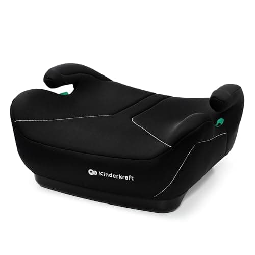 Image of Kinderkraft I-Boost 2 i-Size Car Booster Seat 125-150 cm, Ultra-Light, Comfortable, Safe, Ergonomic Armrests, Easy to Install, Machine Washable, Lightweight 1.2 kg, Black