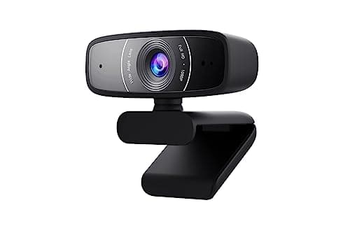 Image of ASUS Webcam C3 USB camera with 1080p 30 fps recording, beamforming microphone for better live-streaming video and audio quality, and adjustable clip that fits various devices