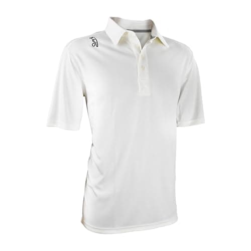 Image of Kookaburra Elite Eco Short Sleeve Cricket Shirt - Size Medium White