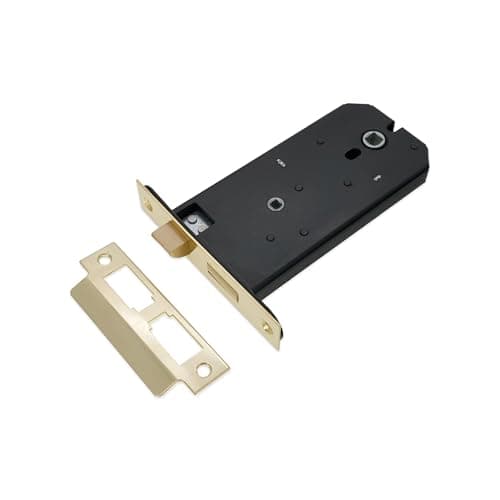 Image of Horizontal Moritice Bathroom Lock 150mm 6" Various Finishes Replaces Union 2077 (Brass)