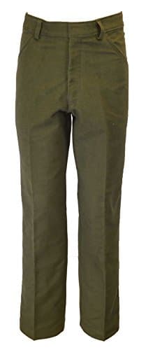 Image of WALKER AND HAWKES - Men's 100% Cotton Yorkley Moleskin Trousers - Olive - W36 Short (29'')
